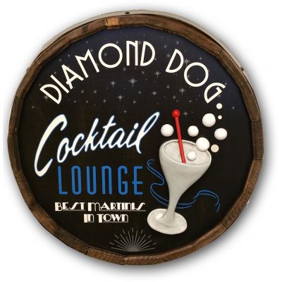 'Cocktail Lounge' Personalized Quarter Barrel Sign (QBX61)